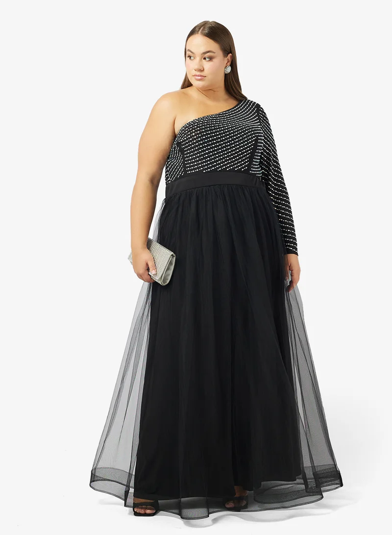 Ella Plus  Plus Size One Shoulder A-line Dress for Women | Best Price UAE